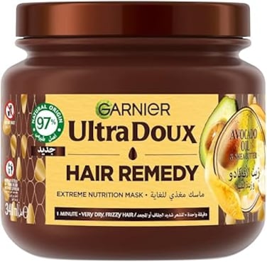 Garnier Ultra Doux Avocado Oil and Shea Butter Nourishing Hair Remedy Mask for very dry and frizzy 340ml