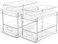 2 Tier Bathroom Storage Organizer, 2 Pack Clear Under Sink Organizers Vanity Counter Storage Container, Medicine Cabinet Drawers Bins, Pull-Out Organization with Track for Pantry, Kitchen