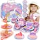 Unicorn Gifts Tea Party Set for Little Girls, Gift for Age 3 4 5 6 Year Old, Princess Tea Set Toys for Little Girls, Kids Kitchen Pretend Toy with Tin Tea Set