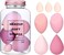 7 PCS Beauty Blender Makeup Sponge Set, Big and Mini Blender Sponges for Liquid, Creams and Powders, Foundation Blending Sponge Cosmetic Puff, Latex Free Wet and Dry Make up Sponge Pack of 7 (Pink)