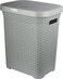 Laundry Basket with Lid, Grey, 50L Capacity
