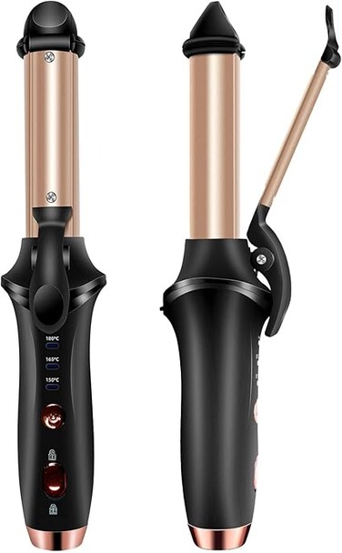 MAKINGTEC Mini Curling Wand, Travel Hair Curler, USB Rechargeable, 1-Inch Cordless Portable Lightweight Curling Wand, with Ceramic Coating 3 Temperature Levels, for Long&amp; Short Hair