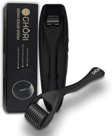 GHORI Derma Roller For Hair Growth with 540 Microscopical Needles Repairs Damaged Hair, Activates Hair Follicles For Hair Fall &amp; Hair Thickening (1.5MM)