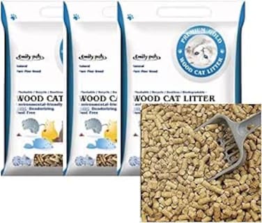 Pets Pine Wood Cat Litter for Cats and Rabbit (30 L) رمل فضلات القطط