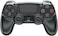 Wireless Gamepad Controller Compatible with PS4 Console/Pro/Slim and PC has 6 Axis motion sensor, Dual Vibration Motor, Audio Jack Black