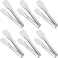 JXHAPY Serving Tongs Kitchen Tongs,Buffet Tongs, Stainless Steel Food Tong Serving Tong,7 inch（6 Pack)