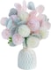 SYOSI Artificial Flowers Bouquets, Faux Hydrangea Flower Arrangements for Table Centerpieces Home Garden Party Office Wedding Decoration for Living Room Kitchen Decor (White, Pink, Champagne, Blue)