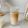 Glass Tumbler Stripe Glass Cup Coffee Cup With Lid and Straw Drinking Glasses for Water,Iced Coffee,Milk,Tea,Juice