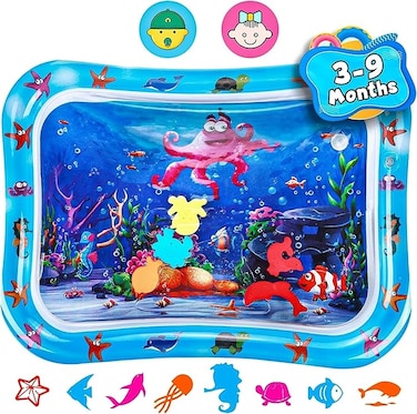 Inflatable Tummy Time Water Mat Baby &ndash; Infant and Toddler Play Sensory Toys for Early Development Activities   Age 3 to 12 Months