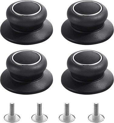 4Pcs Universal Pot Lid Top Replacement Knob, Silicone Glass Saucepan Casserole Kettle Cover Knobs, Kitchen Cookware Universal Replacement Pan Lid Holding Handle