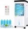 Portable Air Conditioners,3 Modes &amp; 3 Speeds,Evaporative Air Cooler with Remote &amp; Touch Control,10L Water Tank, Windowless Air Conditioner with 4 Ice Boxes,12-H Timer Air Cooler for Room Kitchen