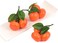 Hagao (3PCS) - Artificial Fruit Small Tangerine Orange Simulation Fake Lifelike for Home Party Kitchen Festival Decoration 3 pcs