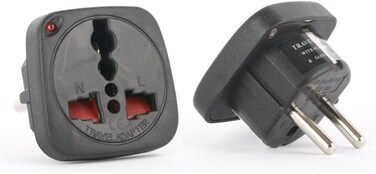 Terminator Multi Traveler Adapter With Shutter &amp; Indicator (EU to Universal) Model No. TL-15B