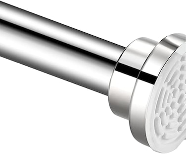 Telescopic Shower Curtain Rod：Never Rust 304 Stainless Steel Tension Spring Curtain Rod - Non-Slip Adjustable Tension Pole &ndash;No Drilling Extendable Pole (105-170cm)