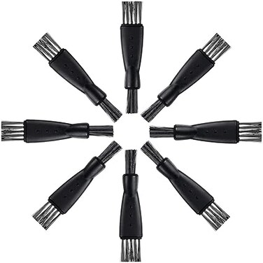 8 Pieces Shaver Cleaning Brush Set &ndash; Double-Sided Electric Razor &amp; Trimmer Brushes, Nylon Brush with PP Handle, Efficient Razor Cleaner for Personal Grooming