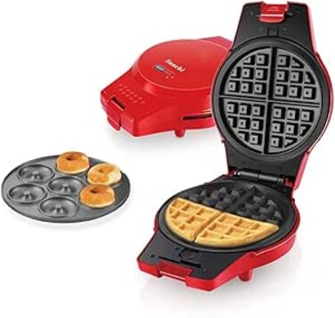 Saachi 2 In 1 Waffle/Donut Maker NL-2M-1564-RD