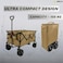 Foldable Wagon Trolley Cart - 150 KGS   Multipurpose Camping trolley(Beige)