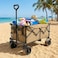 Foldable Wagon Trolley Cart - 150 KGS   Multipurpose Camping trolley(Beige)