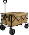 Foldable Wagon Trolley Cart - 150 KGS   Multipurpose Camping trolley(Beige)