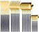 Stainless Steel Western Cutlery Set - 24 Pieces (Black)