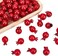 CHGCRAFT 50Pcs Mini 0.79 Inch Artificial Pomegranate Realistic Fake Fruit Lifelike Apple Simulation Foam Pomegranate for Floral Arrangements Halloween Christmas Home Kichen Display Decor