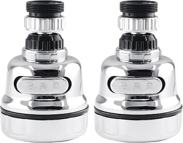 Movable Kitchen Faucet Head, 2 Pcs 360&deg; Rotatable Faucet Sprayer Head Replacement Anti -Splash Tap Booster Shower and Water Saving Faucet for Kitchen Sink Accessories Tools