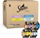 Sheba Cat Food Flavor Selection Filets, Domes Natural Shredded Chicken, Chicken with Shrimp &amp; Tuna, Sustainable Tuna, White Fish, Premium Wet Food, Pack of 2 x4 (4x60g)
