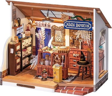 Miniature Dollhouse Room Kit - Magic Potion Store Diorama Kit DIY Crafts Hobbies for Women/Men Gifts for Teens Adults Home Decor
