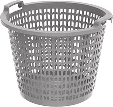 Cosmoplast 50L Wide Laundry Basket, Grey