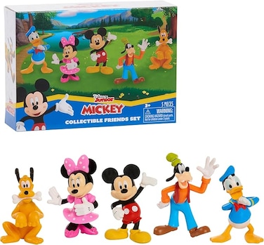 Mickey Mouse Collectible Figure Set, 5 Pack, 3-inch Collectible Figures, Kids Toys for Ages 3 Up by Just Play, Multi-color