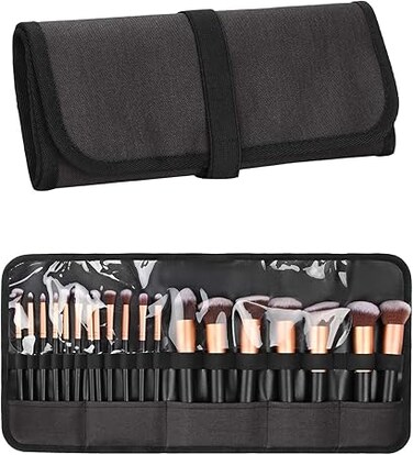 OCHEAL Makeup Brush Holder,Makeup Brush Organizer,Travel Makeup Brushes Bag Cosmetic Bags Pouch for Women Cosmetic Brushes Makeup Artist -Brushes Not included