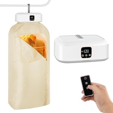 Portable Clothes Dryer, Mini Laundry Dryers with Remote Control, Quick and Easy to Use Small Compact Foldable Electric Drying Machine with Dry Bag for Travel, RV, Home, Apartment