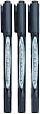 3 Pieces Double Sided Permanent Marker Black,Twin Markers (Pack Of 3 Pcs)