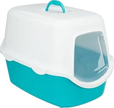 Trixie Vico Litter Tray for Cats Turquoise/White 40 &times; 40 &times; 56 cm