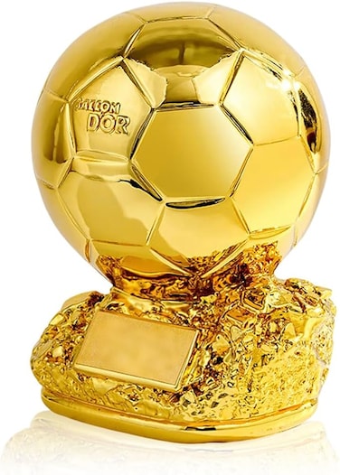 Golden Trophy Football Award, World Cup Gold Boot Trophy Ball Resin Replica Soccer Champion Souvenir Trophies for Fans Awards Sports Tournaments Competitions School Honor Game Memorial Gifts, 21x15cm