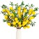 TORINALITAL 4Pcs Artificial Lemons Branch, Vivid Yellow Fake Lemons Branch with Green Leaf and Adjustable Branch, Lemon Decor for Home Kitchen, Graden, Desk, Party Decorations