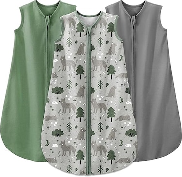 Baby Sleep Sack Wearable Blanket for Babies 100% Cotton 3 Pack