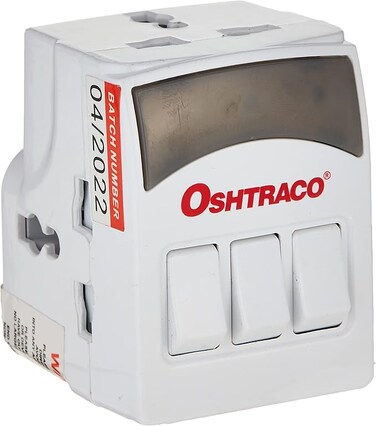3 Way Individual Switched Universal Plug Input Adaptor for use across Household and Offices. ESMA Certified.