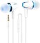 Wired earphones In ear mobile phone wired headset with microphone (various styles) (E18 blue)