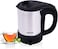 Geepas Stainless Steel Travel Kettle, Silver/Black, 1100 W, 0.5 L, GK175