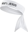 100% Jesus Sports Head Tie Headband Soccer F&uacute;tbol Football White Black Athletics Fitness Stretch Sweatband Ninja Tie Bandana
