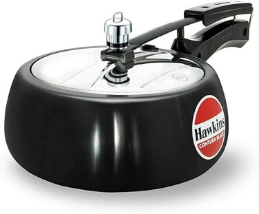 Aluminium Inner Lid Pressure Cooker, 3.5 Litres, Black