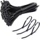 Self Locking Cable Ties   300 x 4.8 mm 12" inch   100 Pieces, Black   Heat Resistant Cable Zip Ties   Self-Locking Cable Organizer   Anti - Slip Wire Organizer   For Indoor &amp; Outdoor Use
