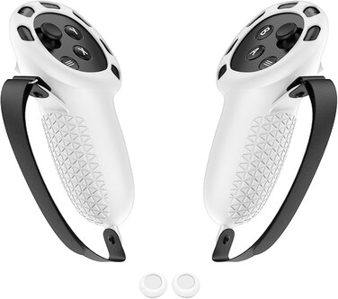 Controller Grips Cover Compatible with Meta/Oculus Quest 3 Accessories (Gray)