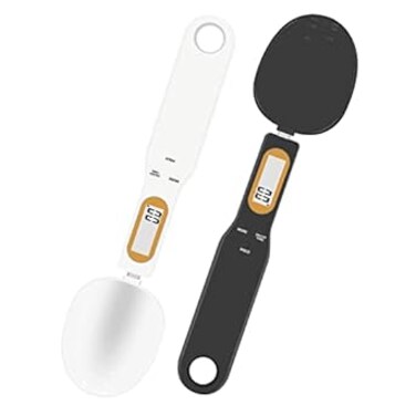 Spoon Scale, Electronic Food Scale 500g/0.1g Weighing for Grams and OZ, Digital Kitchen Scale with Handle Grip and Spout, Suitable for Coffee,Tea,Flour,Oil,Baking