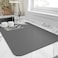Kitchen Mat,Dish Drying Mat,Anti Slip Coffee Mat, Big Size 60L x 40W , 3.5mm Thickness, High Absorbent Mat for Kitchen Counter, Kitchen Mats, Drying Mat Kitchen (60*40 GREY)