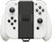 JoyGrip for Nintendo Switch and Switch OLED Joy-Con Controller: Rechargeable Handheld Joystick Remote Control Holder with Interchangeable Grips - OLED White