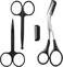 Tazweeq 3Pcs Eyebrow Scissors with Comb, Facial Hair Small Grooming Scissors For Men Women, Eyebrow Trimmer Scissor for Eyebrows, Nose Hair, Mustache, Beard, Eyelash