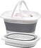 Homarket Collapsible Laundry Basket, Plastic Foldable Pop Up Laundry Hamper,Portable Washing Tub With Handle, Space Saving Storage Container/Organizer-Grey