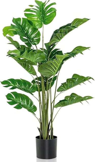 ORCHID M&reg; Artificial plants, Artificial Tree, Faux Monstera Tropical Palm Tree with Pot for Indoor Outdoor Home Office Garden Houseplants Decor Wedding Party, Fake Swiss Cheese Plant（70CM）